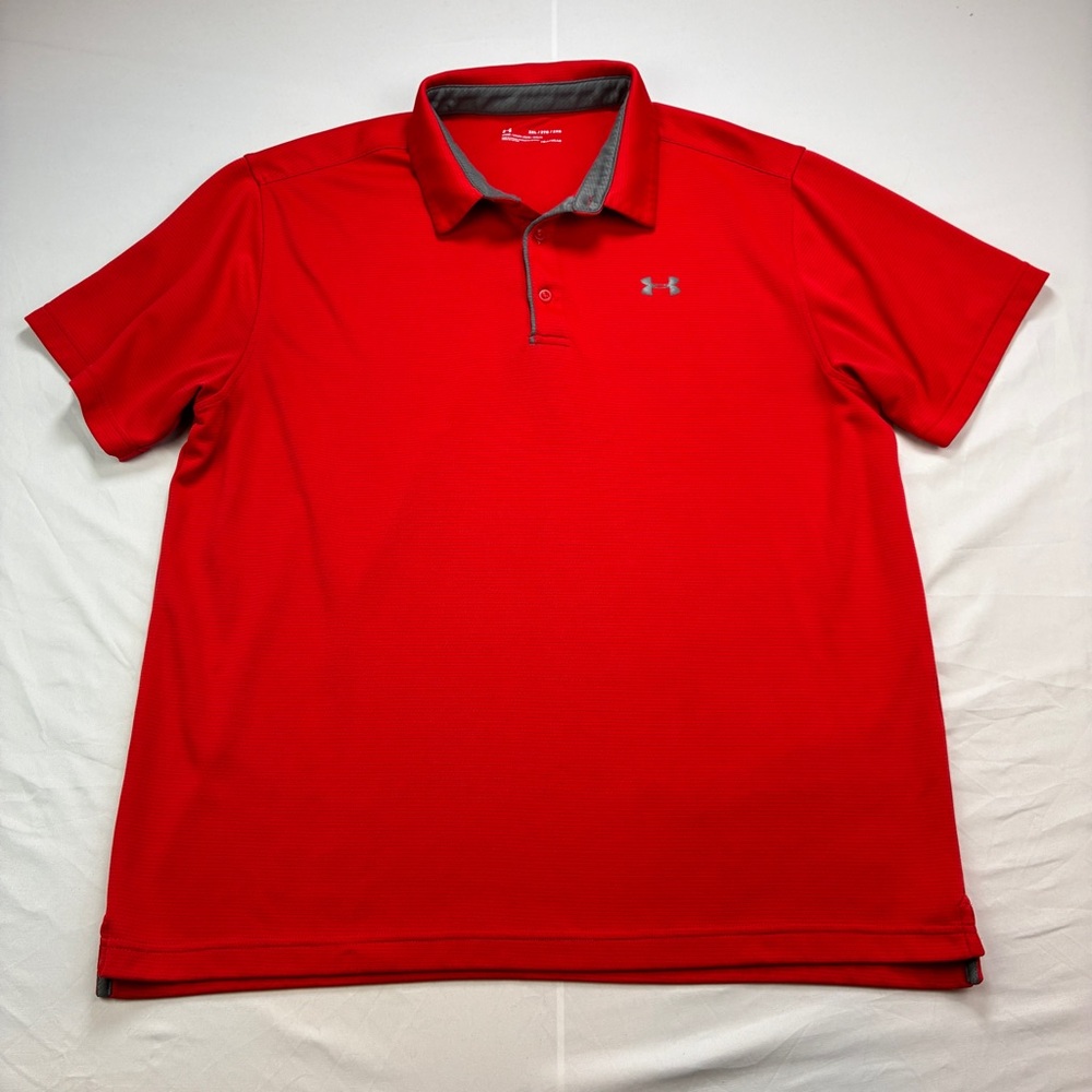 Under Armour Men's Red Heatgear Polo Shirt